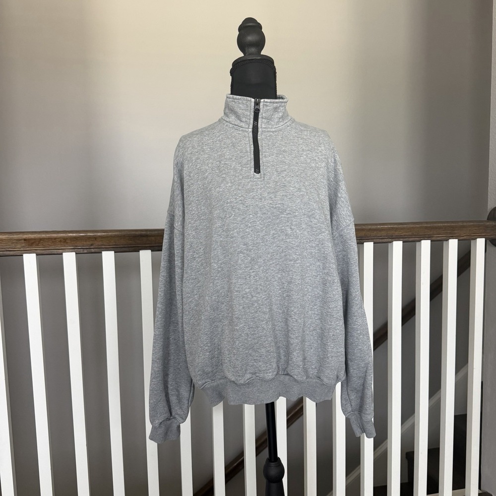 Taylor Swift The Eras Tour Quarter Zip Sweatshirt Gray Official Merch Medium